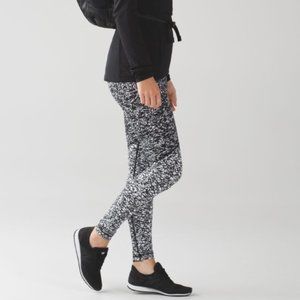 Lululemon Wunder Under Hi Rise Tight White Black 8